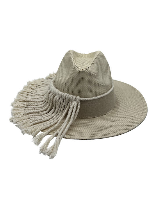 LiebeQueen Wicker Women's Hat Beige