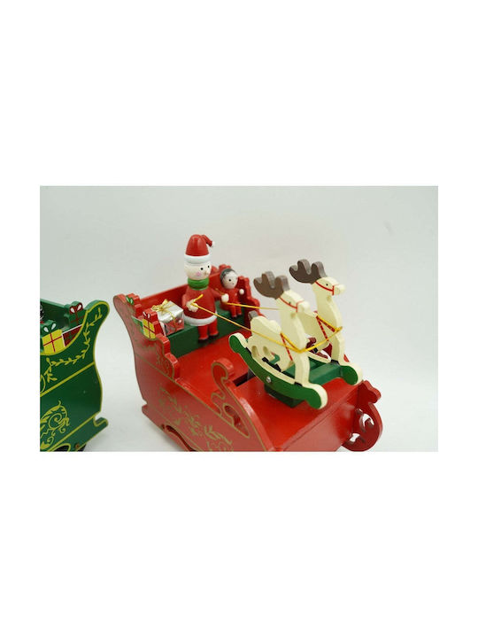 Ornament suspendat Sanie Din lemn Roșu 18.5x16buc