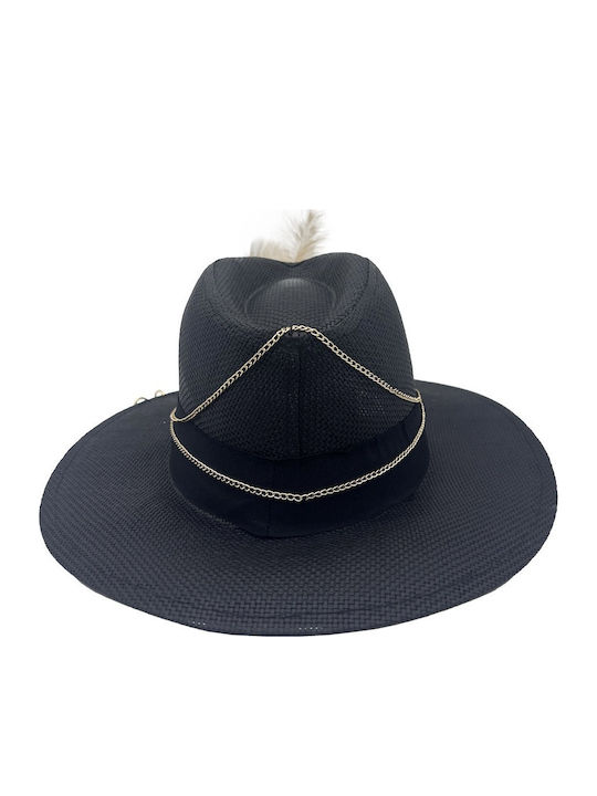 LiebeQueen Wicker Women's Hat Black