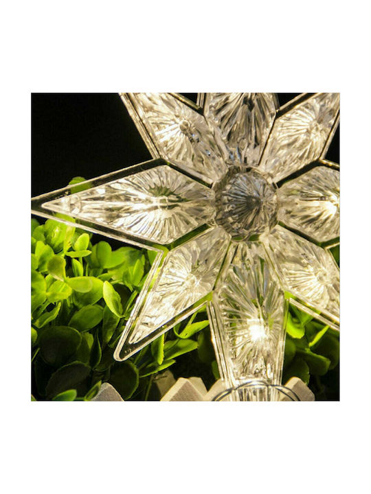 Ornament suspendat Fulgi de zăpadă Plastic Auriu cu lumină LED