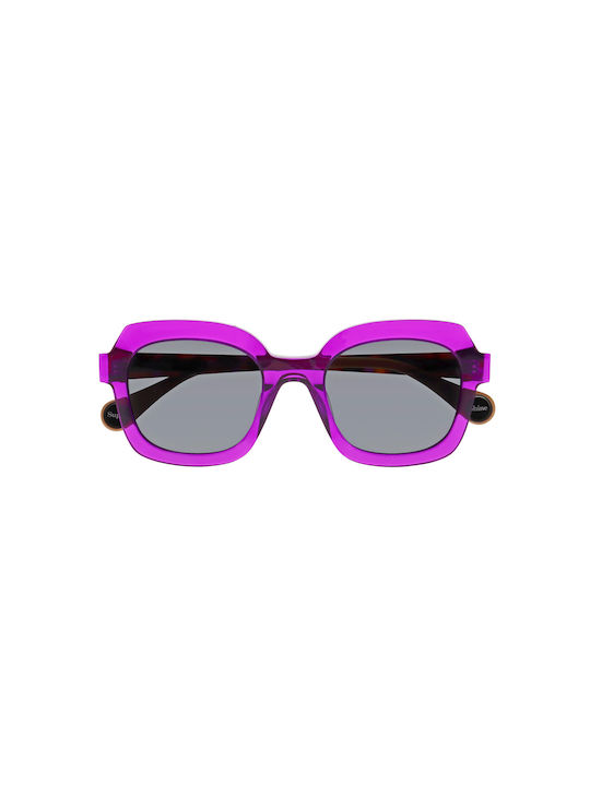 Woow Sunglasses with Purple Plastic Frame and Gray Lens WO-SUPERSHINE1-2889