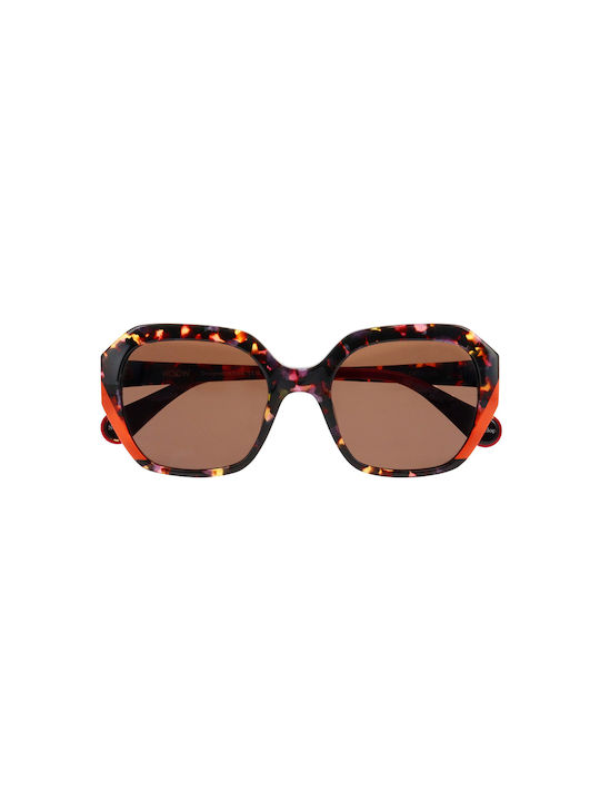 Woow Women's Sunglasses with Brown Tartaruga Plastic Frame and Brown Lens WO-SUPERHIPHOP2-4201