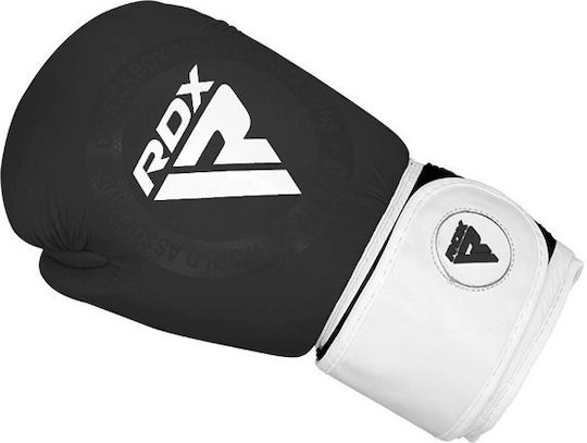 RDX Boxing Gloves Leather for Match Black