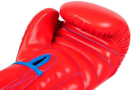 Okami Boxhandschuhe aus Synthetikleder für Kampf Rot