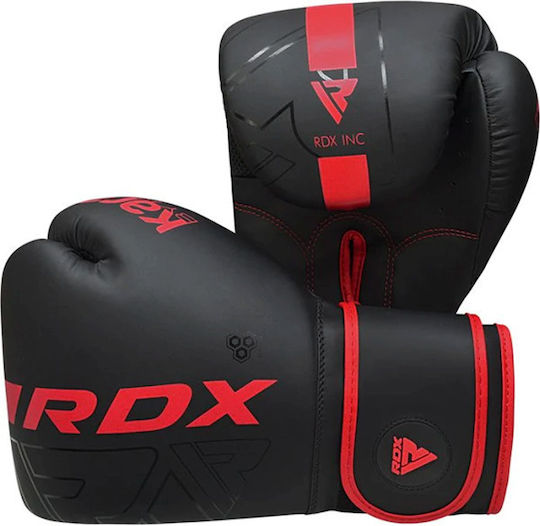 RDX Boxhandschuhe aus Synthetikleder für Kampf Rot
