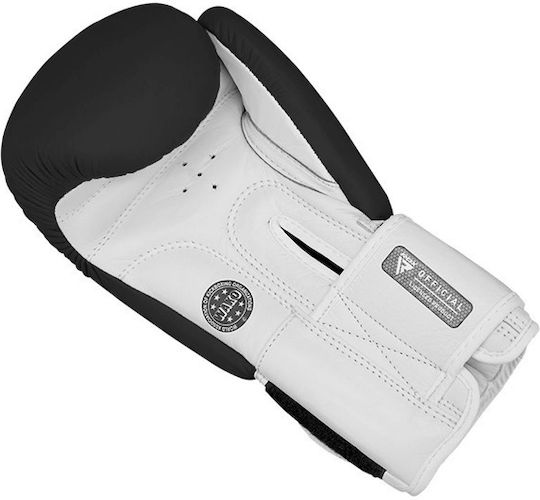 RDX Boxing Gloves Leather for Match Black