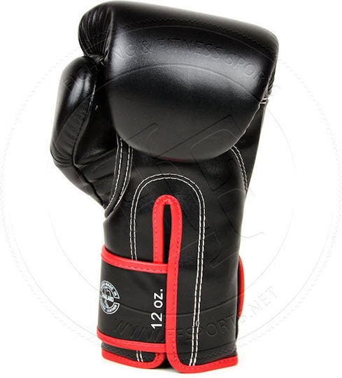 Fairtex Γάντια Πυγμαχίας από Συνθετικό Δέρμα για Αγώνα Μαύρα