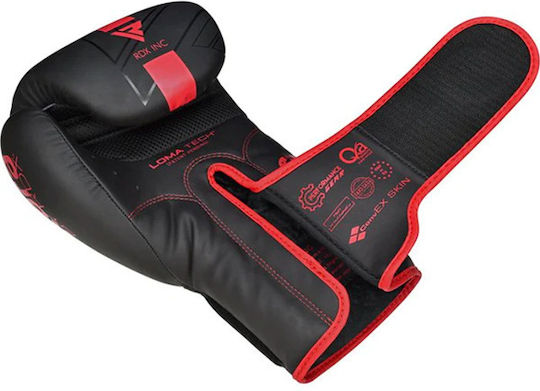 RDX Boxhandschuhe aus Synthetikleder für Kampf Rot