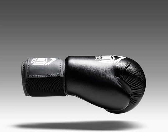 Phantom Ultra Boxhandschuhe aus Synthetikleder für Kampf Schwarz