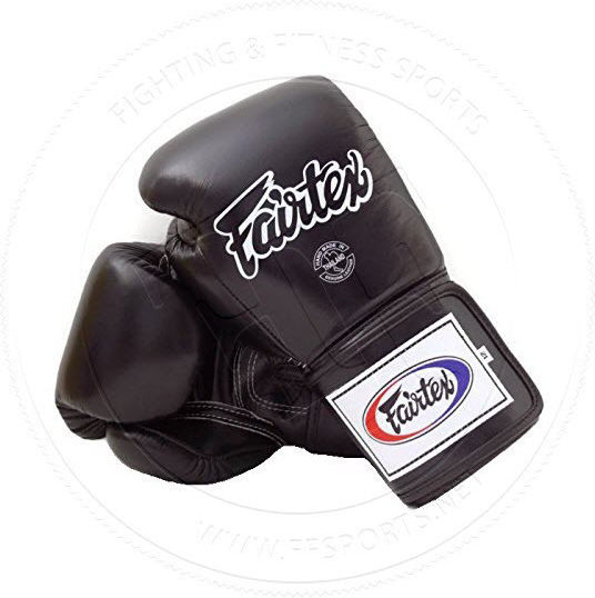 Fairtex Boxhandschuhe Leder für Kampf Schwarz