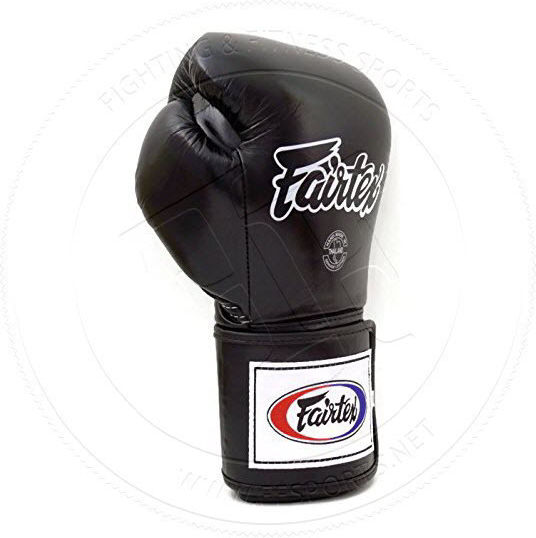 Fairtex Boxhandschuhe Leder für Kampf Schwarz