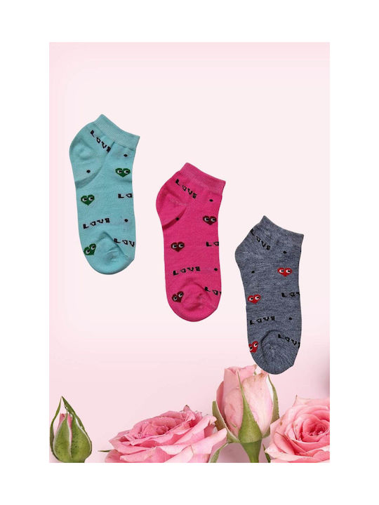 Yookie Damen Socken Mehrfarbig 3Pack