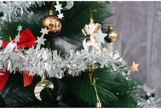 Weihnachtliche Girlande Plastik Silber 200x5cm 1Stück