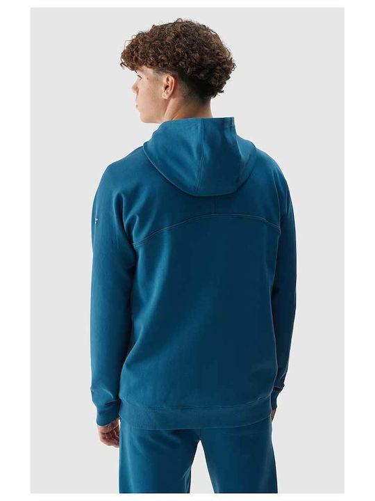 4F Men's Sweatshirt Jacket Petrol Blue