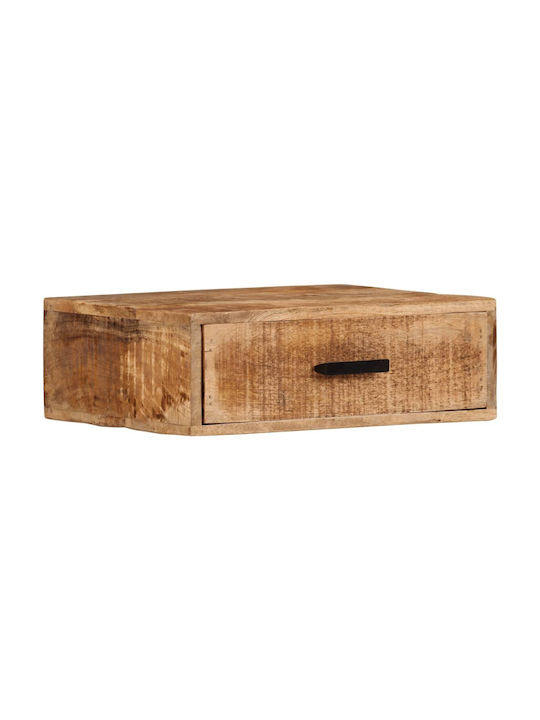 Κομοδίνο από Μασίφ Ξύλο Καφέ 40x30x13.5cm