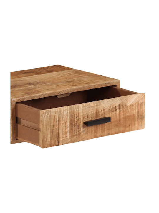 Κομοδίνο από Μασίφ Ξύλο Καφέ 40x30x13.5cm
