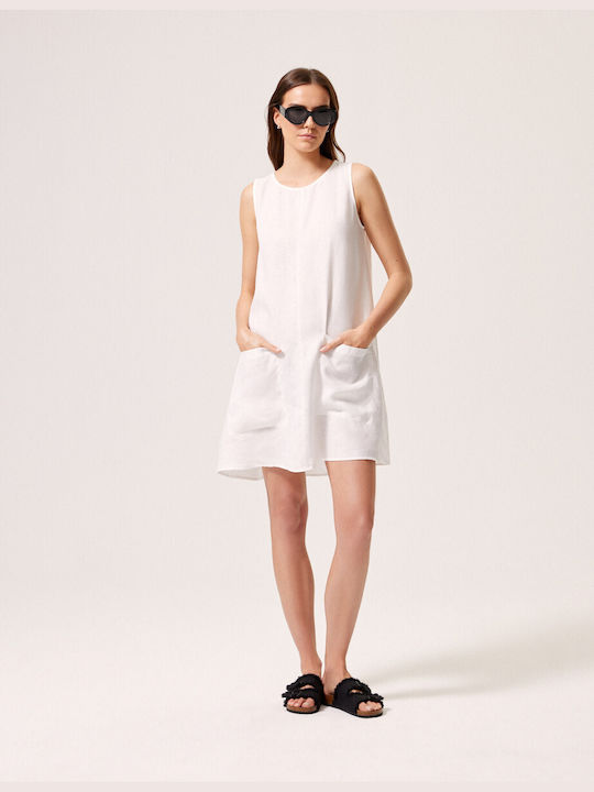 Diverse System Mini Dress WHITE