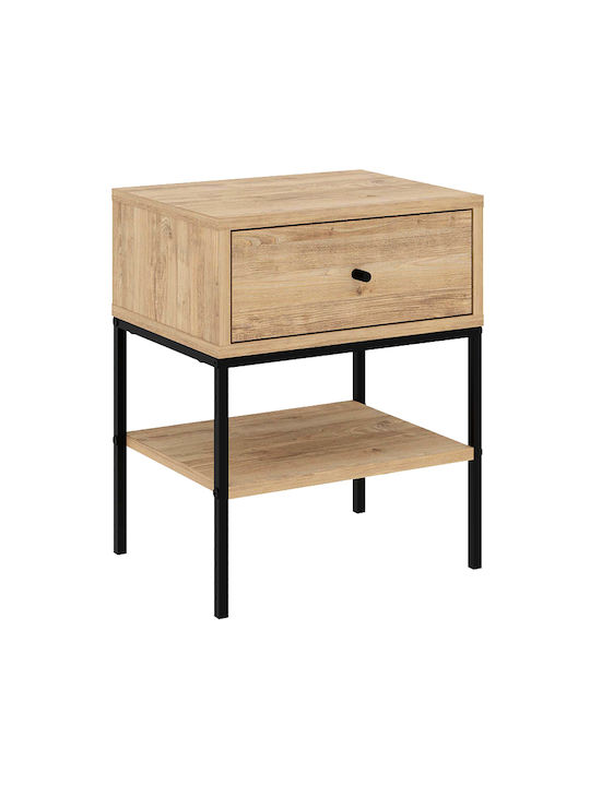 Κομοδίνο Lisa Ξύλινο Μπεζ 45x35x56cm GP037-0234,1