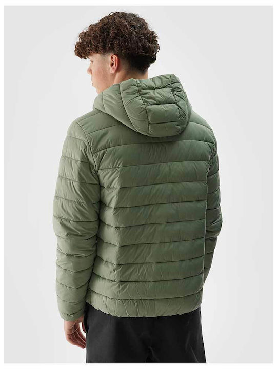 4F Herren Jacke Lässig Khaki