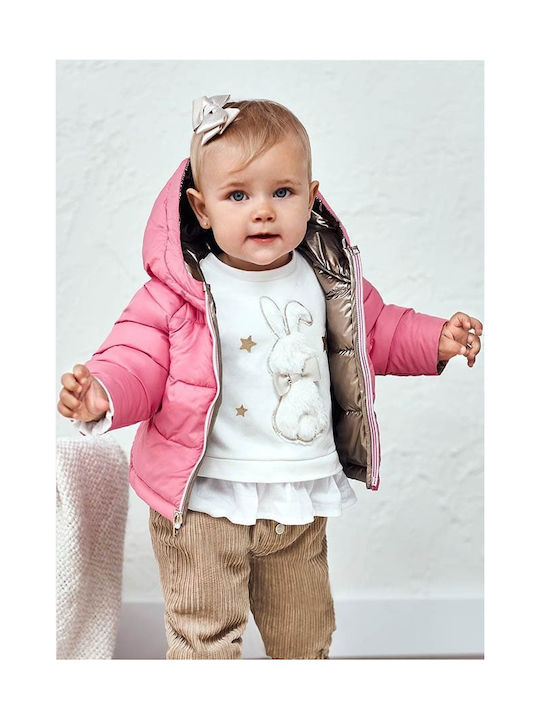 Mayoral Kids Casual Jacket Double Sided Gold-pink