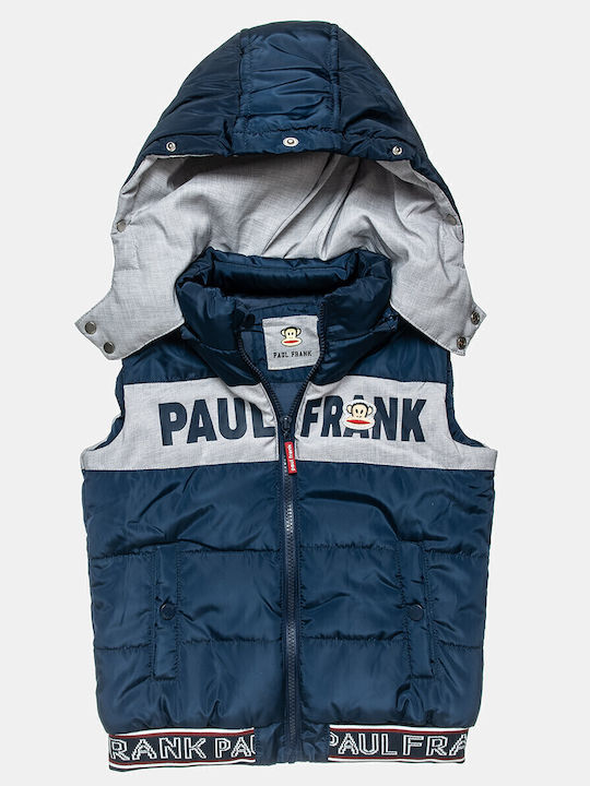 Kids' Casual Jacket Sleeveless with Hood Navy Blue