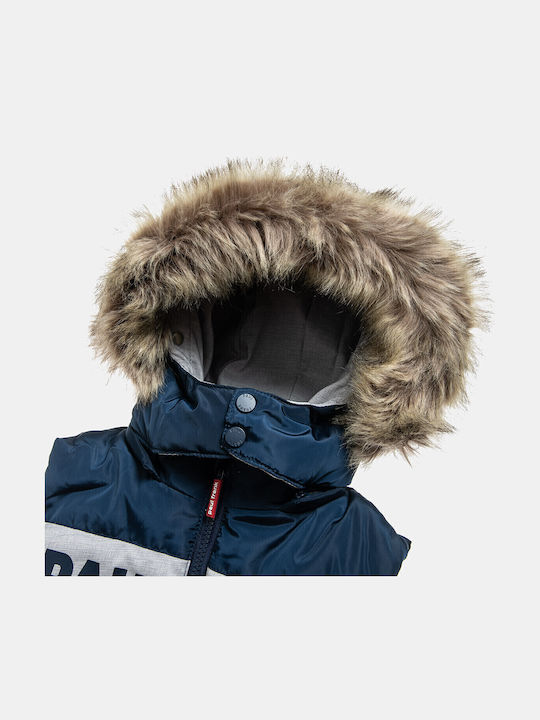 Kids' Casual Jacket Sleeveless with Hood Navy Blue