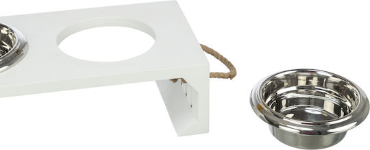 Set de boluri Trixie Be Nordic MDF & oțel inoxidabil 2 x 0,4L/ø14cm Dimensiuni 38x18x10cm