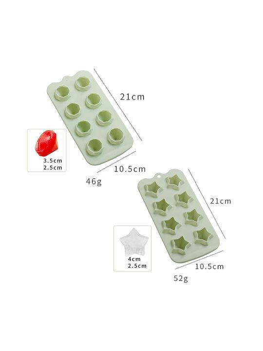 Formă de Patiserie Bomboane de Ciocolată din Silicon 8 Locuri 1buc