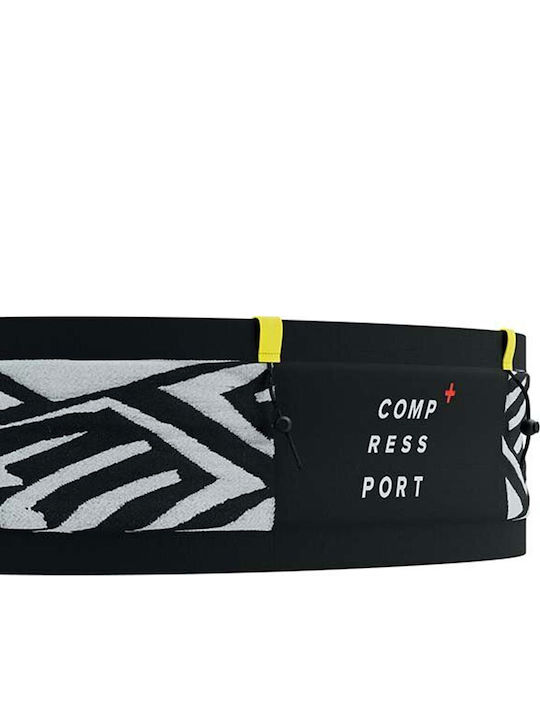 Compressport Freebelt Pro CU00011B-BLACK/WHITE Ζώνη Τρεξίματος Μαύρη