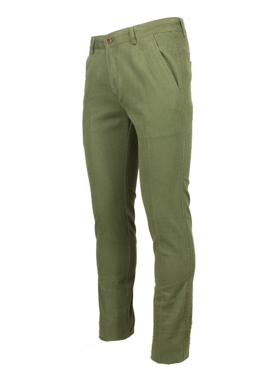 New York Tailors Pantaloni pentru bărbați Chino cu Croială Normală GREEN