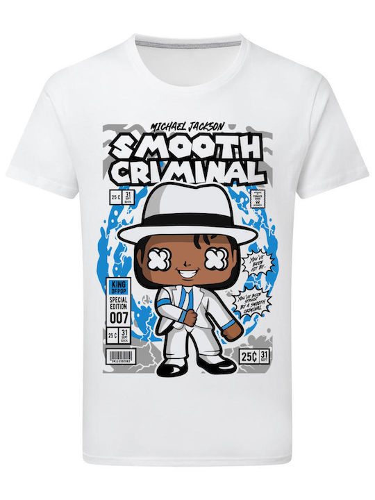 Pop Culture Michael Jackson Smooth Criminal T-shirt Weiß