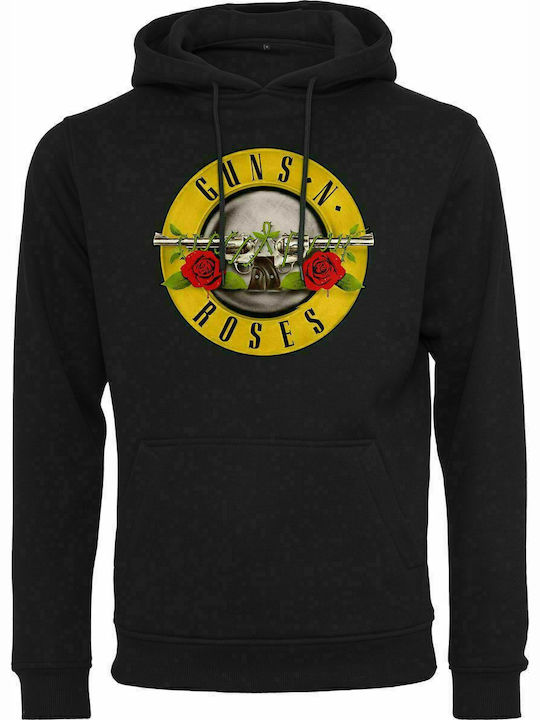 TKT Φούτερ με Κουκούλα Guns N' Roses Μαύρο TKT Φούτερ με Κουκούλα Guns N' Roses Μαύρο