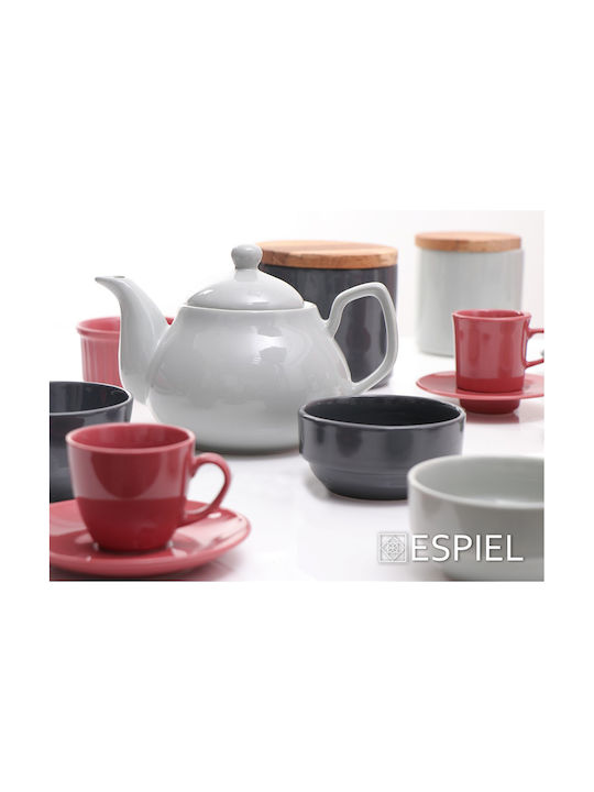 Espiel Essentials Servierschüssel Rund Keramik Charcoal mit Durchmesser 10cm 6Stück