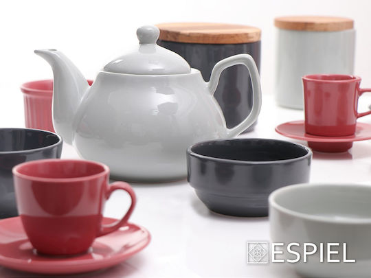 Espiel Essentials Μπωλ Σερβιρίσματος Στρογγυλό Κεραμικό Ανθρακί με Διάμετρο 10εκ. 6τμχ