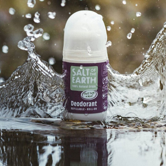 Salt of the Earth Clary Sage & Mint Φυσικό Αποσμητικό σε Roll-On 75ml