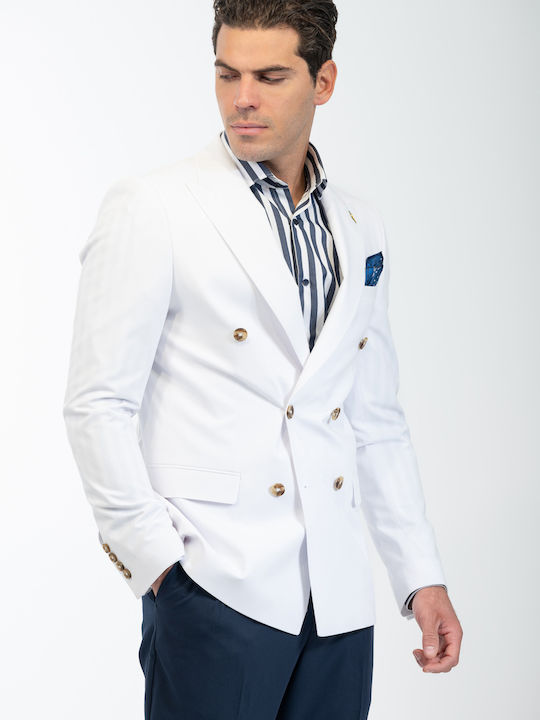 Men's Suit Jacket Slim Fit White