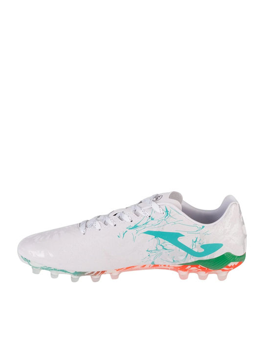 Joma Super Copa Pantofi de Fotbal cu crampoane Albe