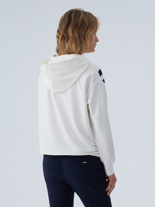 Diverse System Vkaopen Women's Long Hooded Sweatshirt Off White