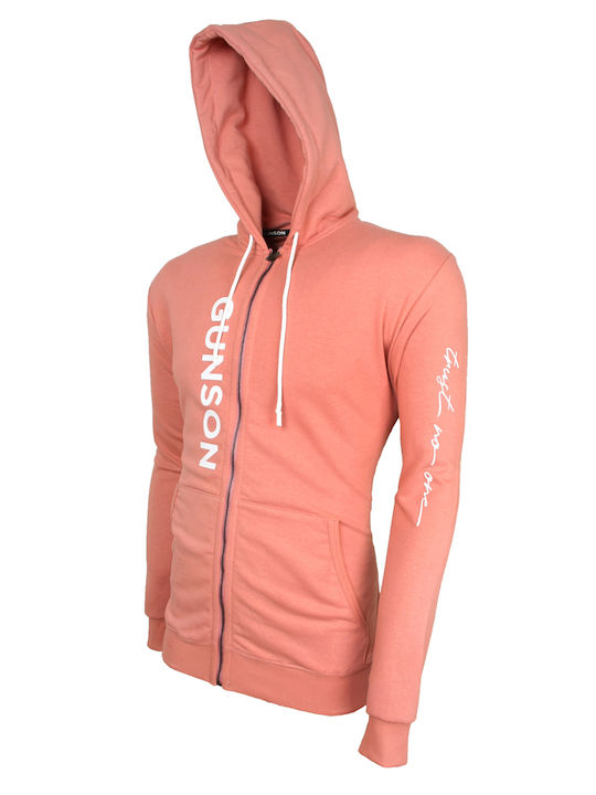 Gunson Men's Sweatshirt Jacket with Hood and Pockets Orange