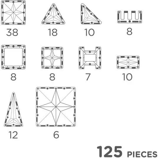 Cleverclixx Magnetisches Spielzeug Bau- und Konstruktionsspielzeug für Kinder ab 3 Jahren