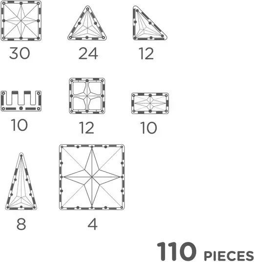 Cleverclixx Magnetisches Bau- und Konstruktionsspielzeug Für Kinder Ab 3 Jahren