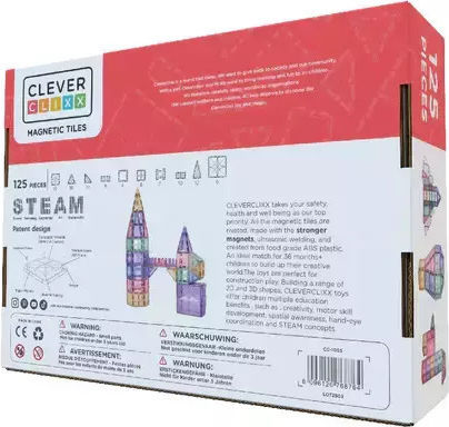 Cleverclixx Magnetisches Spielzeug Bau- und Konstruktionsspielzeug für Kinder ab 3 Jahren