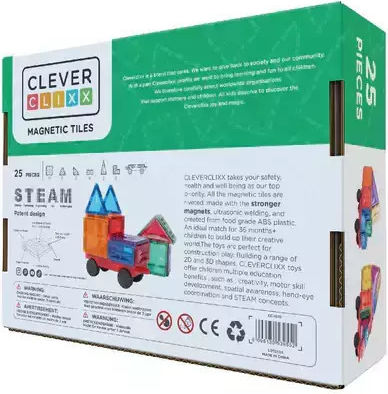 Cleverclixx Magnetisches Bau- und Konstruktionsspielzeug Für Kinder Ab 3 Jahren