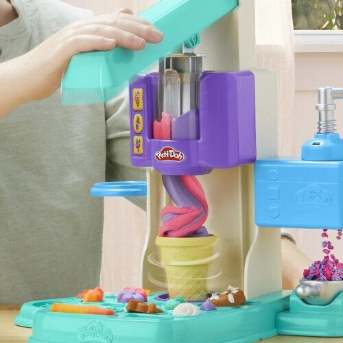 Hasbro Play-Doh Plasticine - Rainbow Swirl Ice Cream Game for Ages 3+, 5 Pieces