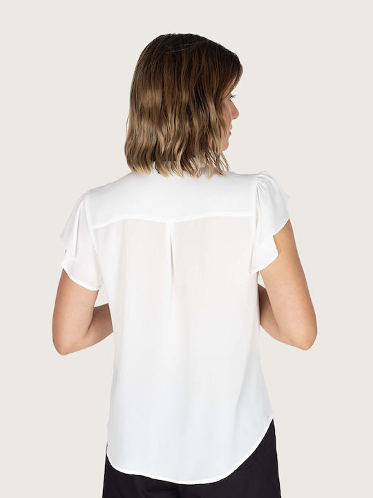 Innocent Women's Short Sleeve Shirt White