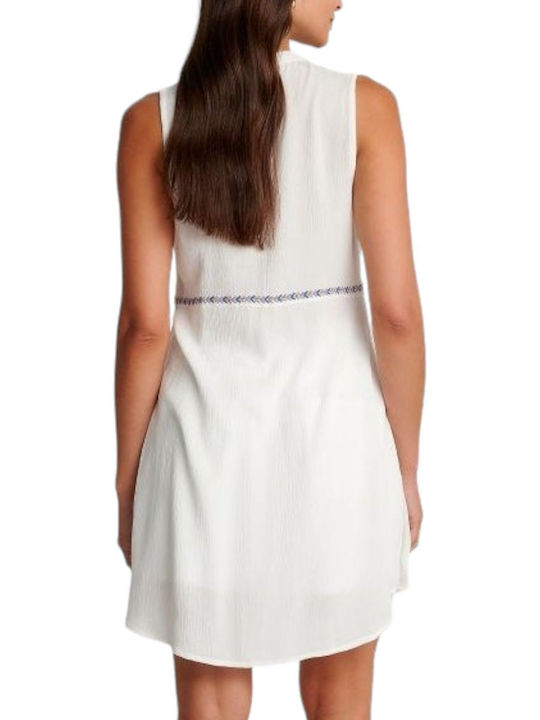 Attrattivo Women's Floral Sleeveless Shirt Off White