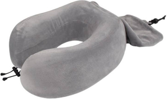 Edman Memory Foam Travel Pillow Travel Set Pillow 29x28x10cm Gray
