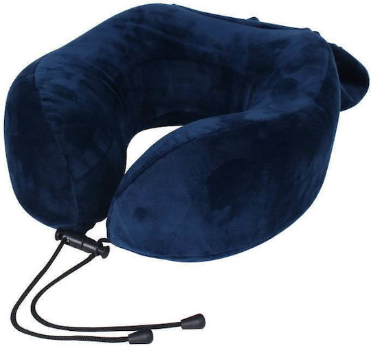 Edman Μαξιλαράκι Ταξιδίου Μαξιλαράκι Memory Foam Μπλε