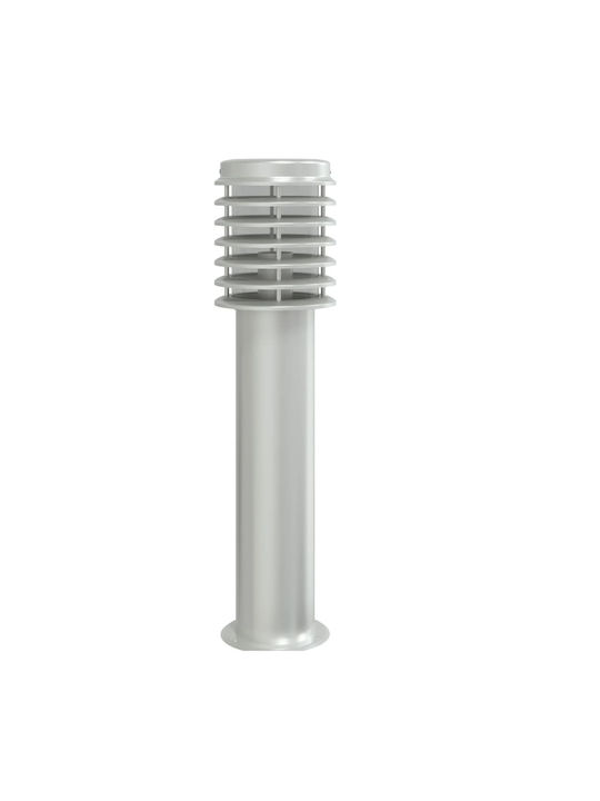 vidaXL Outdoor Floor Lamp Small Post 40W IP44 for E27 Socket Silver