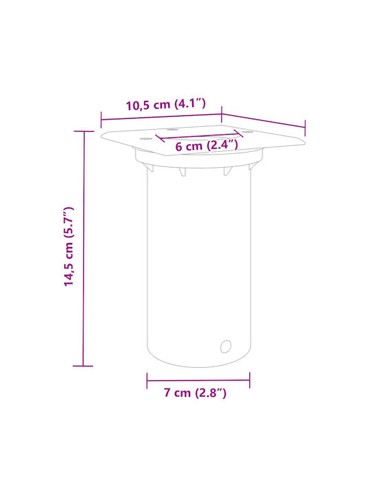 vidaXL Стоящ Спот 20W IP67 За Цокъл GU10 Черен